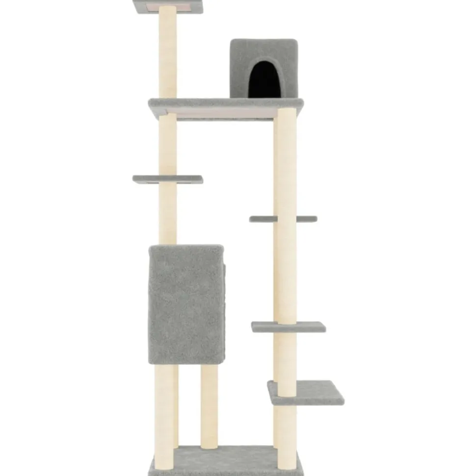 MAISON EXCLUSIVE - Arbre à chat avec griffoirs en sisal gris clair 154 cm
