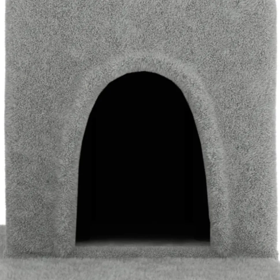 MAISON EXCLUSIVE - Arbre à chat avec griffoirs en sisal gris clair 154 cm