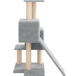 MAISON EXCLUSIVE - Arbre à chat avec griffoirs en sisal gris clair 82 cm