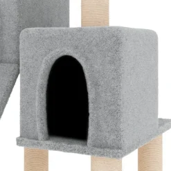 MAISON EXCLUSIVE - Arbre à chat avec griffoirs en sisal gris clair 82 cm