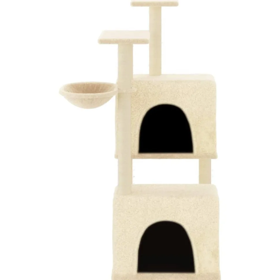 MAISON EXCLUSIVE - Arbre à chat avec griffoirs en sisal crème 122 cm