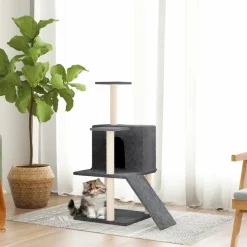 MAISON EXCLUSIVE - Arbre à chat avec griffoirs en sisal gris foncé 109 cm