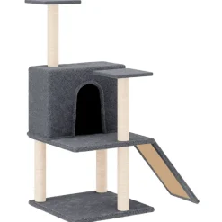 MAISON EXCLUSIVE - Arbre à chat avec griffoirs en sisal gris foncé 109 cm
