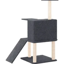 MAISON EXCLUSIVE - Arbre à chat avec griffoirs en sisal gris foncé 109 cm