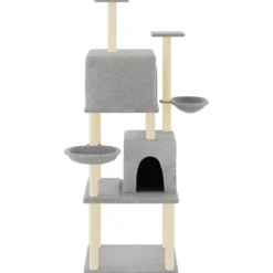 MAISON EXCLUSIVE - Arbre à chat avec griffoirs en sisal gris clair 180 cm