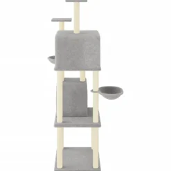 MAISON EXCLUSIVE - Arbre à chat avec griffoirs en sisal gris clair 180 cm
