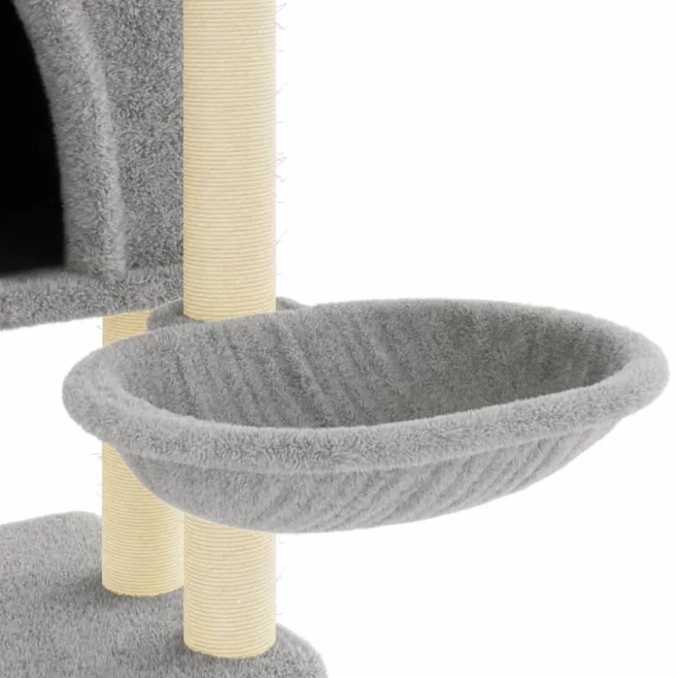 MAISON EXCLUSIVE - Arbre à chat avec griffoirs en sisal gris clair 180 cm