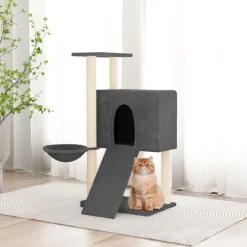 MAISON EXCLUSIVE - Arbre à chat avec griffoirs en sisal gris foncé 96 cm