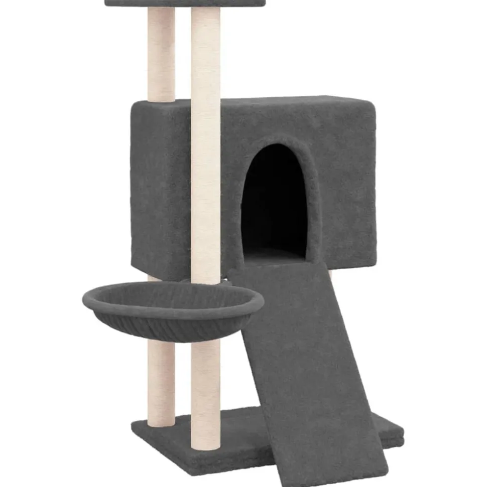 MAISON EXCLUSIVE - Arbre à chat avec griffoirs en sisal gris foncé 96 cm