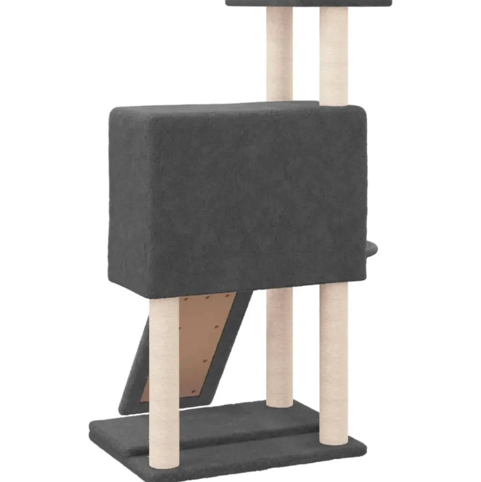 MAISON EXCLUSIVE - Arbre à chat avec griffoirs en sisal gris foncé 96 cm