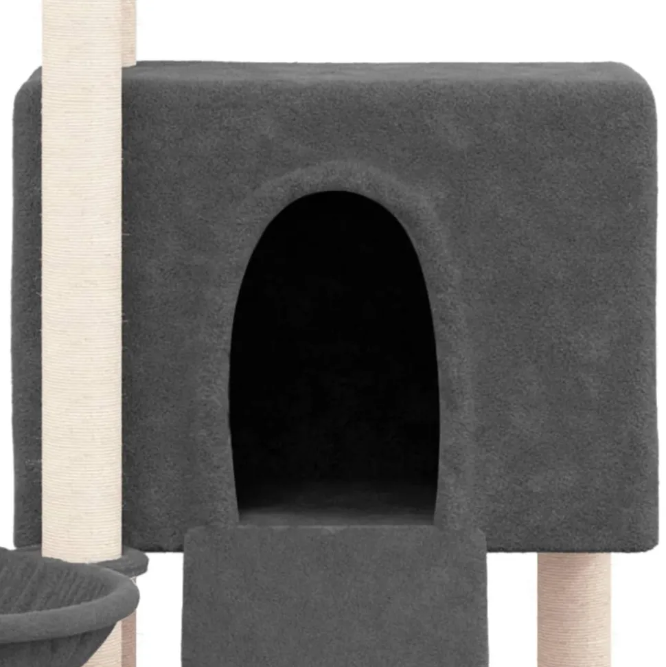 MAISON EXCLUSIVE - Arbre à chat avec griffoirs en sisal gris foncé 96 cm