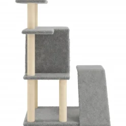 MAISON EXCLUSIVE - Arbre à chat avec griffoirs en sisal gris clair 97 cm