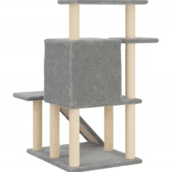 MAISON EXCLUSIVE - Arbre à chat avec griffoirs en sisal gris clair 97 cm