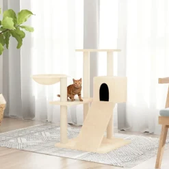 MAISON EXCLUSIVE - Arbre à chat avec griffoirs en sisal crème 82 cm