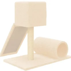 MAISON EXCLUSIVE - Arbre à chat avec griffoir en sisal crème 59 cm