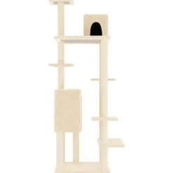 MAISON EXCLUSIVE - Arbre à chat avec griffoirs en sisal crème 154 cm