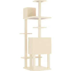 MAISON EXCLUSIVE - Arbre à chat avec griffoirs en sisal crème 154 cm