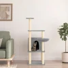 MAISON EXCLUSIVE - Arbre à chat avec griffoirs en sisal gris clair 132 cm