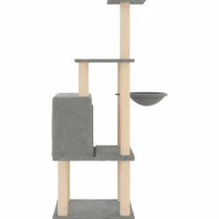 MAISON EXCLUSIVE - Arbre à chat avec griffoirs en sisal gris clair 132 cm