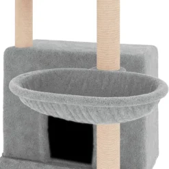 MAISON EXCLUSIVE - Arbre à chat avec griffoirs en sisal gris clair 132 cm