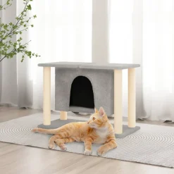 MAISON EXCLUSIVE - Arbre à chat avec griffoirs en sisal gris clair 50 cm