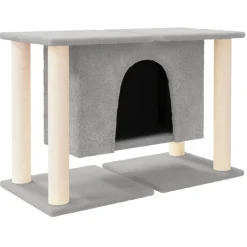 MAISON EXCLUSIVE - Arbre à chat avec griffoirs en sisal gris clair 50 cm