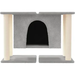 MAISON EXCLUSIVE - Arbre à chat avec griffoirs en sisal gris clair 50 cm