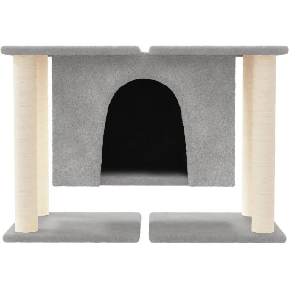 MAISON EXCLUSIVE - Arbre à chat avec griffoirs en sisal gris clair 50 cm