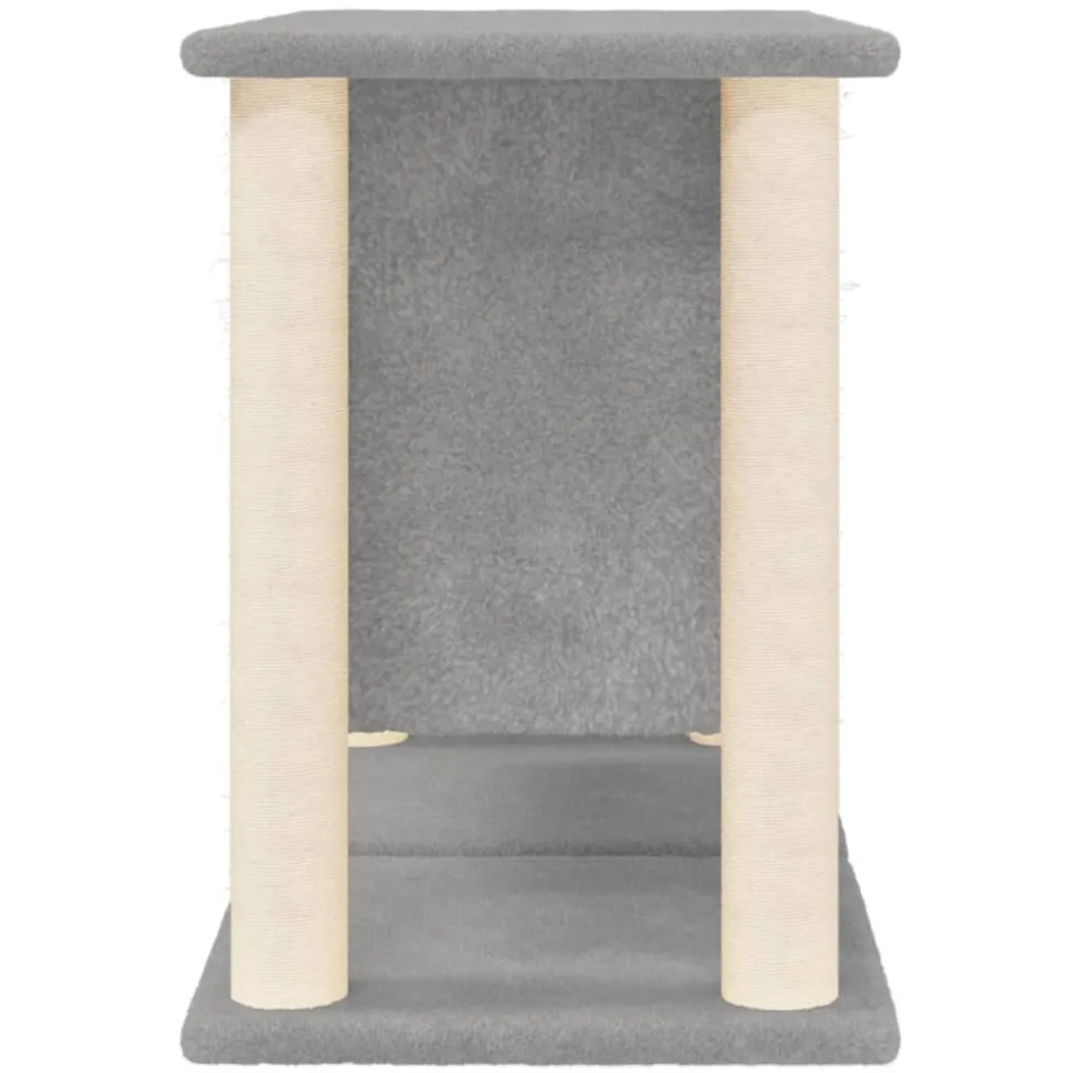 MAISON EXCLUSIVE - Arbre à chat avec griffoirs en sisal gris clair 50 cm