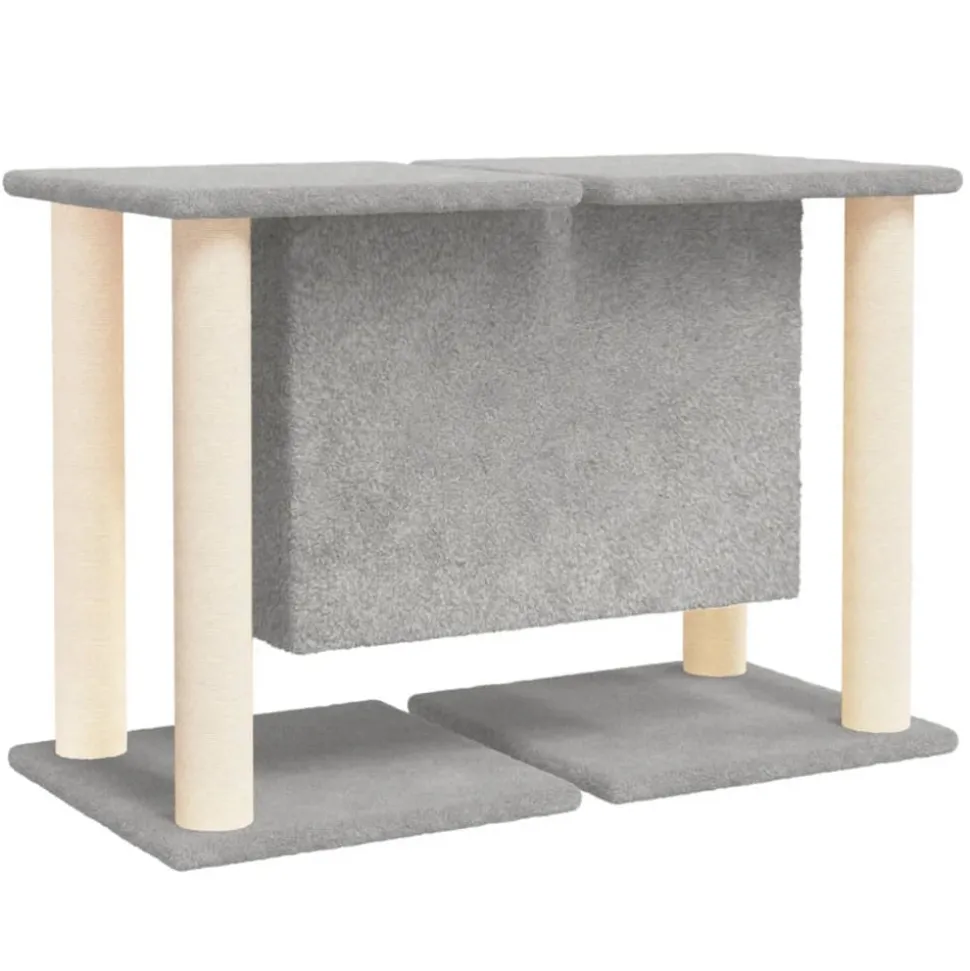 MAISON EXCLUSIVE - Arbre à chat avec griffoirs en sisal gris clair 50 cm