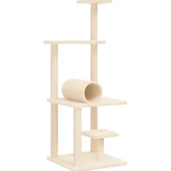 MAISON EXCLUSIVE - Arbre à chat avec griffoirs en sisal crème 136 cm