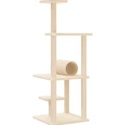MAISON EXCLUSIVE - Arbre à chat avec griffoirs en sisal crème 136 cm