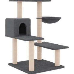MAISON EXCLUSIVE - Arbre à chat avec griffoirs en sisal gris foncé 82,5 cm