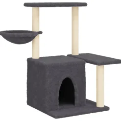 MAISON EXCLUSIVE - Arbre à chat avec griffoirs en sisal gris foncé 83 cm
