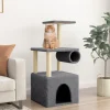 MAISON EXCLUSIVE - Arbre à chat avec griffoirs en sisal gris foncé 109,5 cm