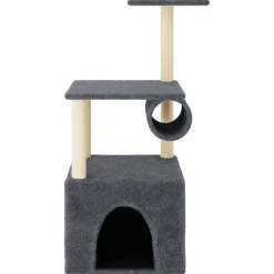 MAISON EXCLUSIVE - Arbre à chat avec griffoirs en sisal gris foncé 109,5 cm