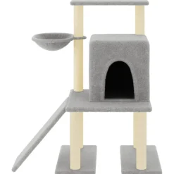 MAISON EXCLUSIVE - Arbre à chat avec griffoirs en sisal gris clair 96,5 cm