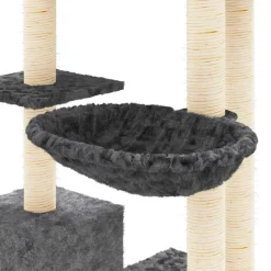 MAISON EXCLUSIVE - Arbre à chat avec griffoirs en sisal gris foncé 142 cm