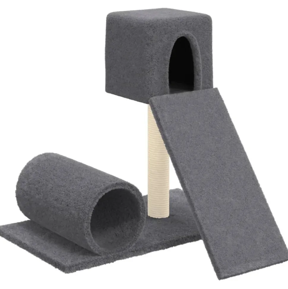 MAISON EXCLUSIVE - Arbre à chat avec griffoir en sisal gris foncé 59 cm