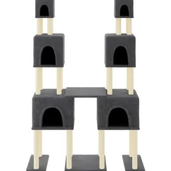 MAISON EXCLUSIVE - Arbre à chat avec griffoirs en sisal gris foncé 199 cm