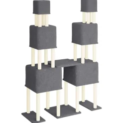 MAISON EXCLUSIVE - Arbre à chat avec griffoirs en sisal gris foncé 199 cm