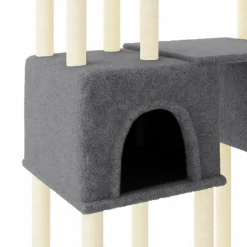 MAISON EXCLUSIVE - Arbre à chat avec griffoirs en sisal gris foncé 199 cm