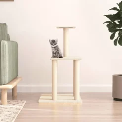 MAISON EXCLUSIVE - Arbre à chat avec griffoirs en sisal crème 85,5 cm