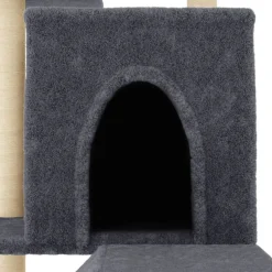 MAISON EXCLUSIVE - Arbre à chat avec griffoirs en sisal gris foncé 110,5 cm