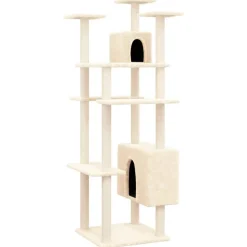 MAISON EXCLUSIVE - Arbre à chat avec griffoirs en sisal crème 162 cm