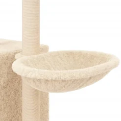 MAISON EXCLUSIVE - Arbre à chat avec griffoirs en sisal crème 145 cm