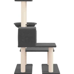 MAISON EXCLUSIVE - Arbre à chat avec griffoirs en sisal gris foncé 94,5 cm