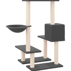 MAISON EXCLUSIVE - Arbre à chat avec griffoirs en sisal gris foncé 94,5 cm