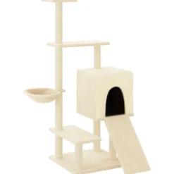 MAISON EXCLUSIVE - Arbre à chat avec griffoirs en sisal crème 130,5 cm