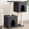 MAISON EXCLUSIVE - Arbre à chat avec griffoirs en sisal gris foncé 86 cm